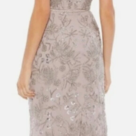 Mac Duggal Embellished High Neck MIDI Dress - Lilac (10741) - Picture 8 of 10